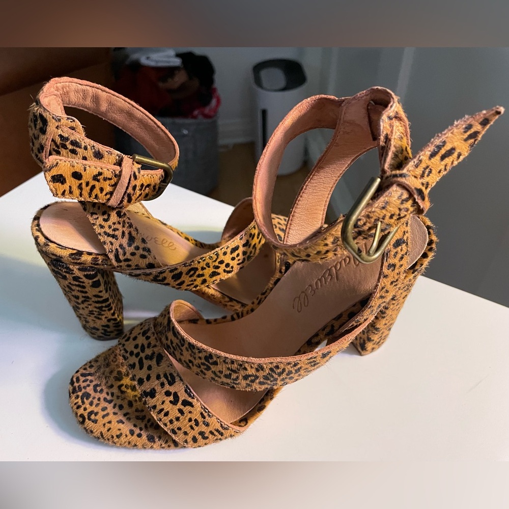 The Liv Sandal in Mini Leopard Calf Hair